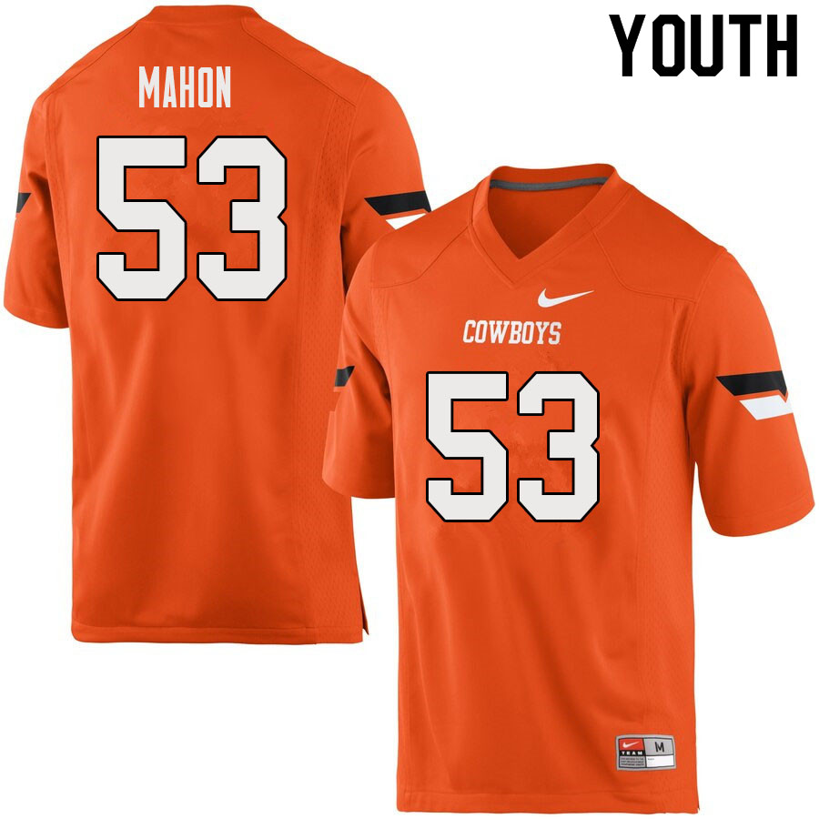 Youth #53 Grant Mahon Oklahoma State Cowboys College Football Jerseys Sale-Orange - Click Image to Close
